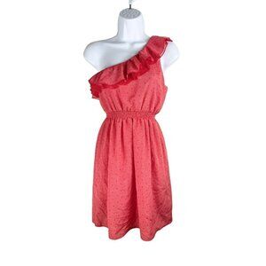 I Love H81 One Shoulder Red Coral Dress Size 6
